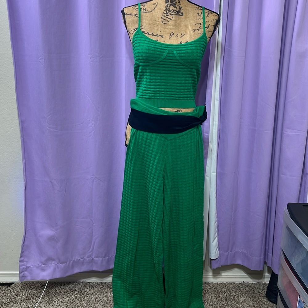 Women's Green Trousers and matching top